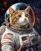 Tucocoo Cat DIY Paint by Numbers for Adults Cat Astronaut DIY Digital Oil Painting Acrylic Paint Planet Outer Space Painting Kits Canvas Wall Art Funny Room Decor 16x20 Inch Without Frame - Image 2