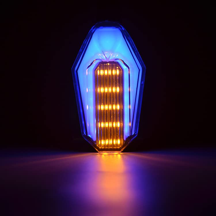 ELTRON TURBO DC Power U SHAPE Style Blinker Bright AMBER And BLUE LED Indicators Universal For All Bikes, Motorcycles Turn Signal Lights (Pack of 4) - Image 4
