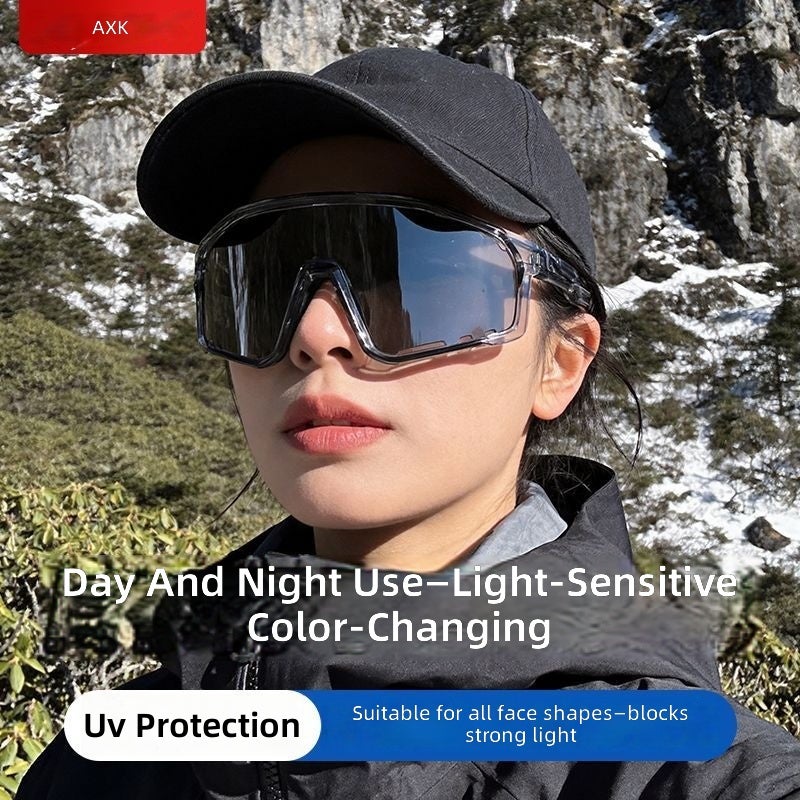 AXK Cycling Goggles - Color-Changing, Day/Night Use, Windproof for Biking, Hiking & Outdoor Activities - Image 2
