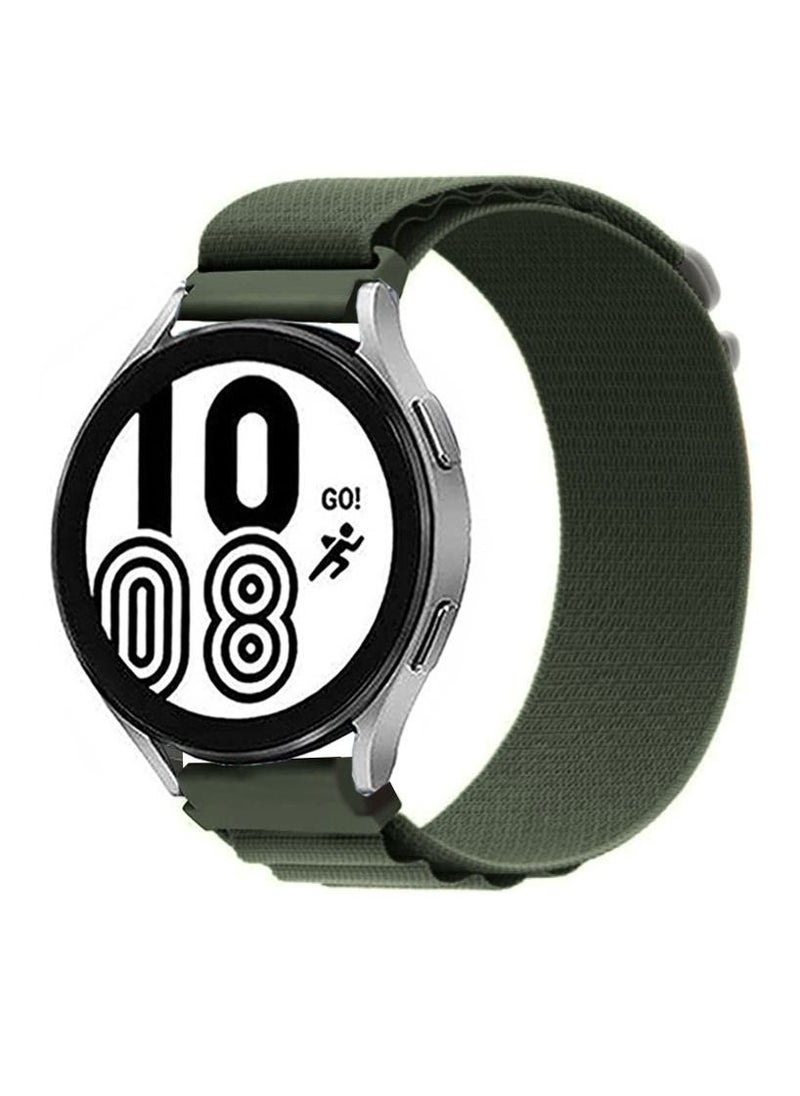 CATANES - Alpine Loop Band 20mm Nylon Woven Sport Watch Strap Compatible with Galaxy Watch5 Pro/Galaxy Watch5/Galaxy Watch4/Galaxy Watch4 Classic/Galaxy Watch3/ Galaxy Watch Active 2/Galaxy Watch Active Green - Image 1