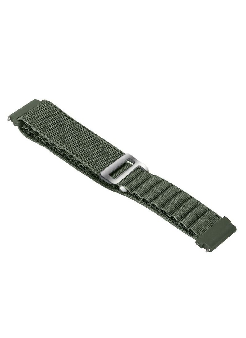 CATANES - Alpine Loop Band 20mm Nylon Woven Sport Watch Strap Compatible with Galaxy Watch5 Pro/Galaxy Watch5/Galaxy Watch4/Galaxy Watch4 Classic/Galaxy Watch3/ Galaxy Watch Active 2/Galaxy Watch Active Green - Image 1