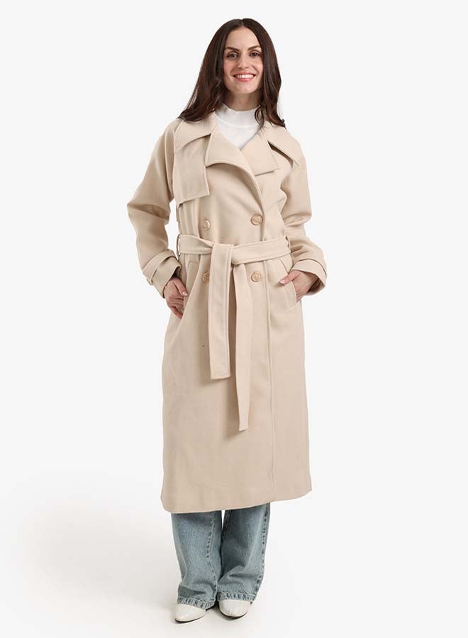 Clue Double Breasted Wool Coat - Image 1