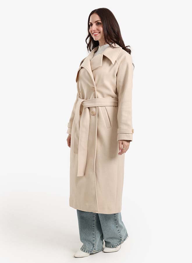 Clue Double Breasted Wool Coat - Image 3