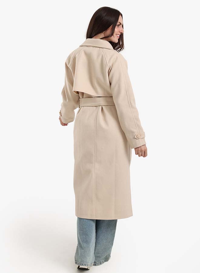 Clue Double Breasted Wool Coat - Image 4