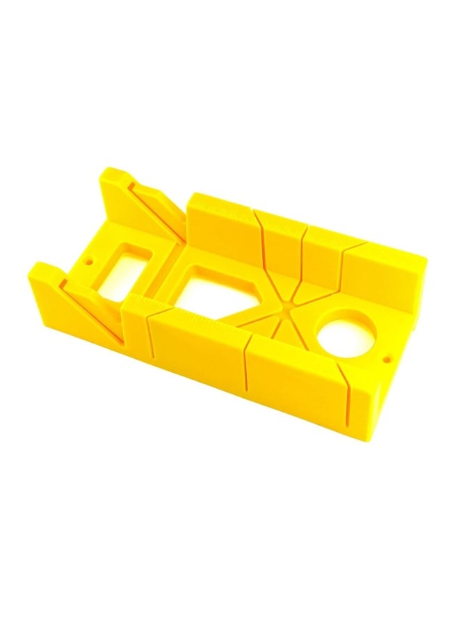 Mitre Box, 12 Inch Heavy Duty Mitre Box Cuts For Accurate Cutting, Impact Resistant ABS Plastic Miter Box for DIYer, Woodworker, Woodcarver, Carpenter, Yellow  - Image 1