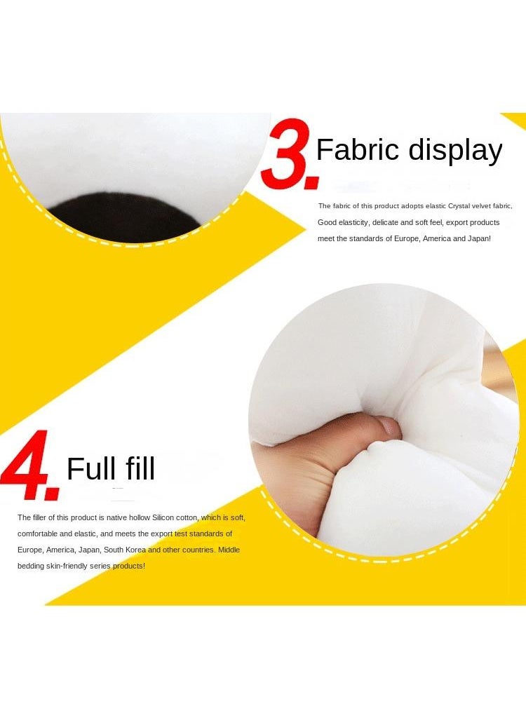 Y&D - Stuffed Kneeling Cat Plush Pillow Toys White 50cm - Image 1