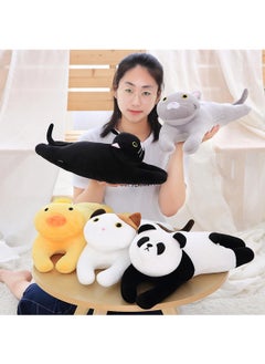 Y&D Stuffed Kneeling Cat Plush Pillow Toys White 50cm  - Image 4