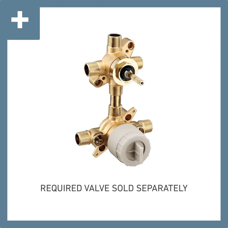 Moen Align Brushed Nickel MCORE 3Series 2 Lever Handle Trim with Integrated Temperature Transfer UT3290BN - Image 3
