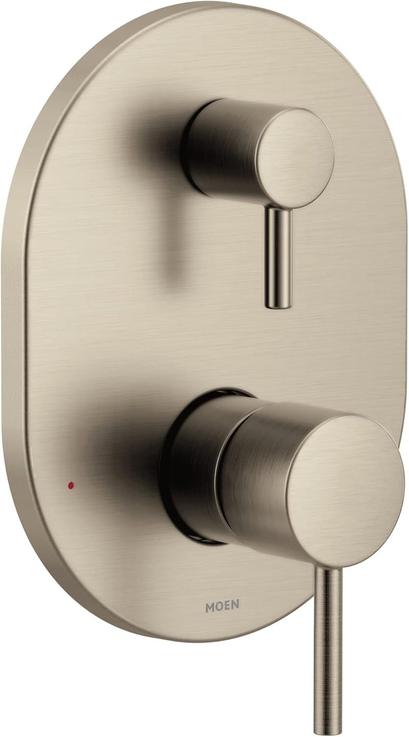 Moen Align Brushed Nickel MCORE 3Series 2 Lever Handle Trim with Integrated Temperature Transfer UT3290BN - Image 1