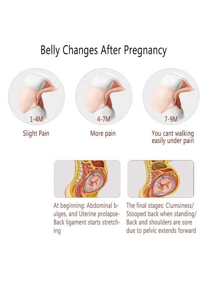 حزام الأمومة، حزام دعم الحمل، حزام البطن والخصر والظهر والحوض، حزام دعم البطن القابل للتعديل والتهوية للحمل، حزام دعم البطن المريح، أفضل هدية للنساء الحوامل (L) - Image 4