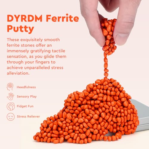 DYRDM 500 Original Ferrite Putty Orange Sensory Stones Adult Fidget Stress Relief Desk Office Item Ferrite Stones Stocking Stuffers Gifts - Image 5