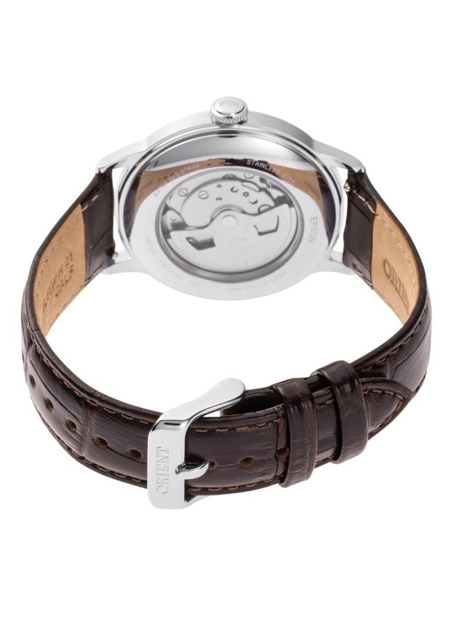 ORIENT Men Orient Bambino Version 2 Stainless Steel Unisex Automatic Dress Watch RA-AC0026R30B - Image 3