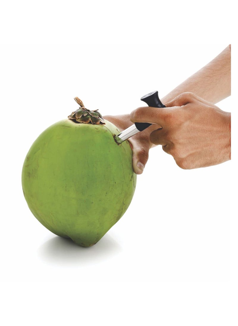 Breaker Designs Coconut Opener Stainless Steel Tool Driller Easy and Comfortable Grip Safe for Your Hands Set of 1 Multicolour