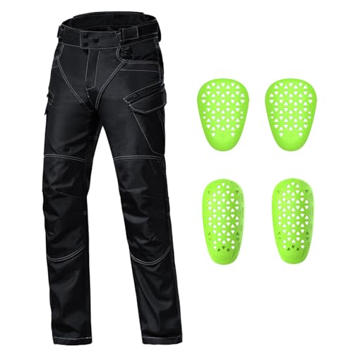 CTBQiTom Dual Sport Motorcycle Pants with NextGen CE Level 2 Armor 1200D Reinforced Knees WaterResistant Black - Image 1