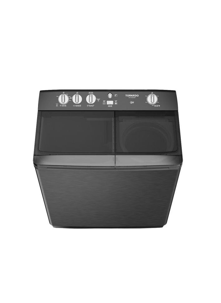 TORNADO Washing Machine Half Auto 10 Kg Silver x Black TVH-HM10TS(SK)  - Image 2