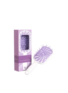 SYOSI Wet & Dry Vented Detangling Hair Brush, Anti Static Hairbrush Nylon Great, Long Thick Curly Scalp Massage Brush Toddler Brush Hair for All Hair Types (Purple #2,One Size)  - Image 1