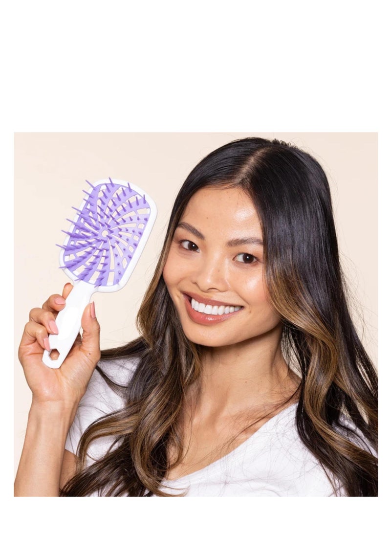SYOSI Wet & Dry Vented Detangling Hair Brush, Anti Static Hairbrush Nylon Great, Long Thick Curly Scalp Massage Brush Toddler Brush Hair for All Hair Types (Purple #2,One Size)  - Image 4