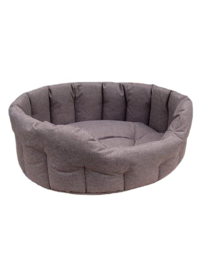 مورو مورو عش كلب مدور كتان – مريح وقابل للتنفس مع وسادة قابلة للإزالة - Image 1