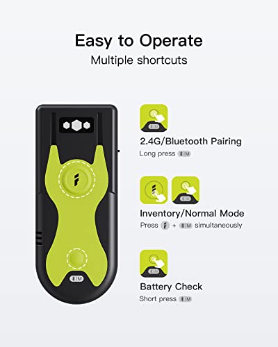Inateck Bluetooth Scanner 2D Barcode Scanner 2.4Ghz USB Adapter, Screen Scanning, Exclusive Shortcuts, BCST-42 - Image 5