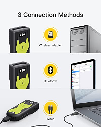 Inateck Bluetooth Scanner 2D Barcode Scanner 2.4Ghz USB Adapter, Screen Scanning, Exclusive Shortcuts, BCST-42 - Image 4
