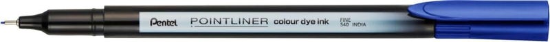 بنتل قلم Pentel S40 Pointliner، حبر ملون، سمك خط 0.4 مم، لون أزرق (قلم واحد) - Image 1
