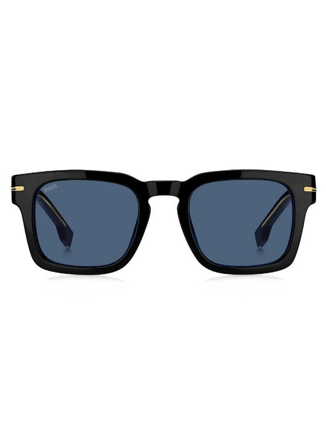 BOSS Men's UV Protection Sunglasses Boss 1625/S Black 41.4 - Lens Size: 50 Mm