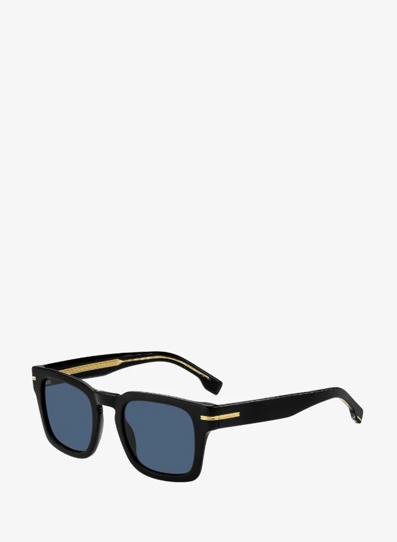 BOSS Men's UV Protection Sunglasses Boss 1625/S Black 41.4 - Lens Size: 50 Mm