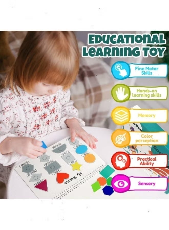 Busy Book for Kids, Sensory Educational Toys, Toddler Preschool Learning Activity Binder, Develops Fine Motor Skills for Boys & Girls - Image 3