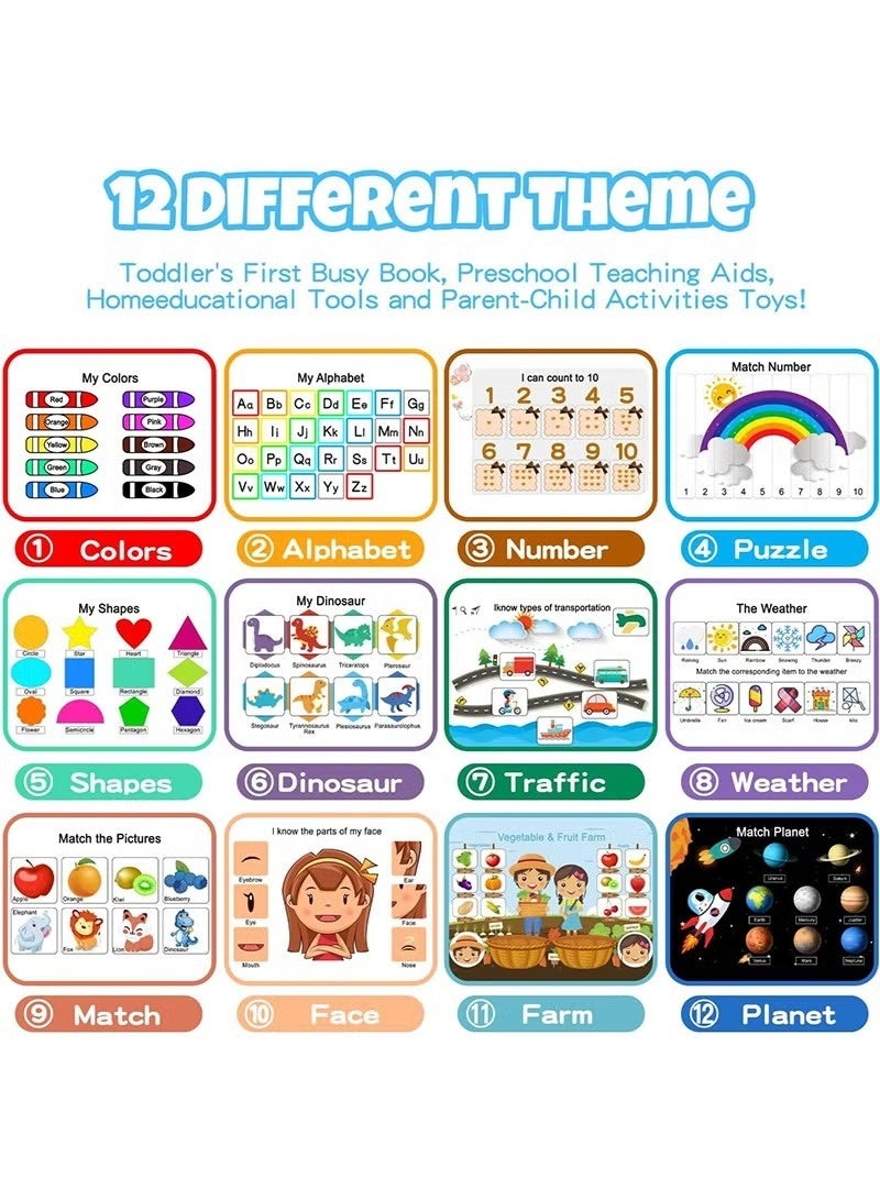 Busy Book for Kids, Sensory Educational Toys, Toddler Preschool Learning Activity Binder, Develops Fine Motor Skills for Boys & Girls - Image 4