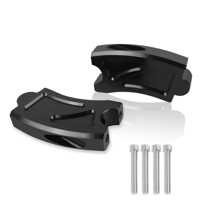 Worldmotop Motorcycle Handlebar Risers Clamp CNC Handle Bar Mount Clamps Black Riser Inserts Replacement for Honda Rebel CMX500 CMX300 CMX 300 500 2017 2018 2019 2020 2021 2022