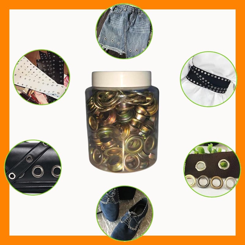 100 Pcs Metal Grommets 19mm Outer Diameter 12mm Inner Diameter Metal Ring for Leather Goods Shoes Grommet Eyelets for Shoes Clothes Handbag Fabric Curtains - Image 2