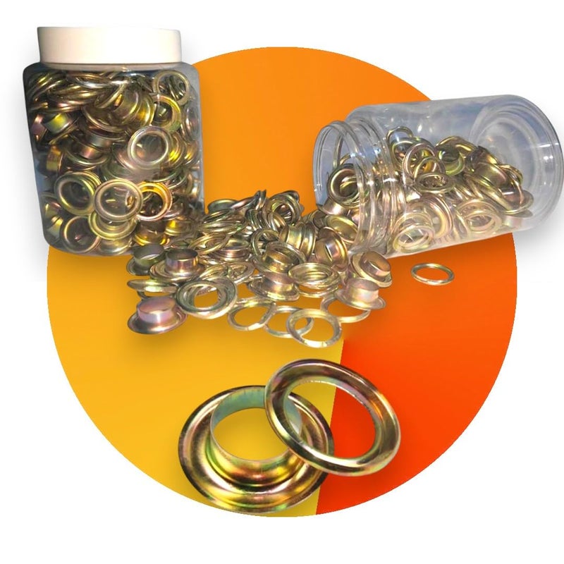 100 Pcs Metal Grommets 19mm Outer Diameter 12mm Inner Diameter Metal Ring for Leather Goods Shoes Grommet Eyelets for Shoes Clothes Handbag Fabric Curtains - Image 1