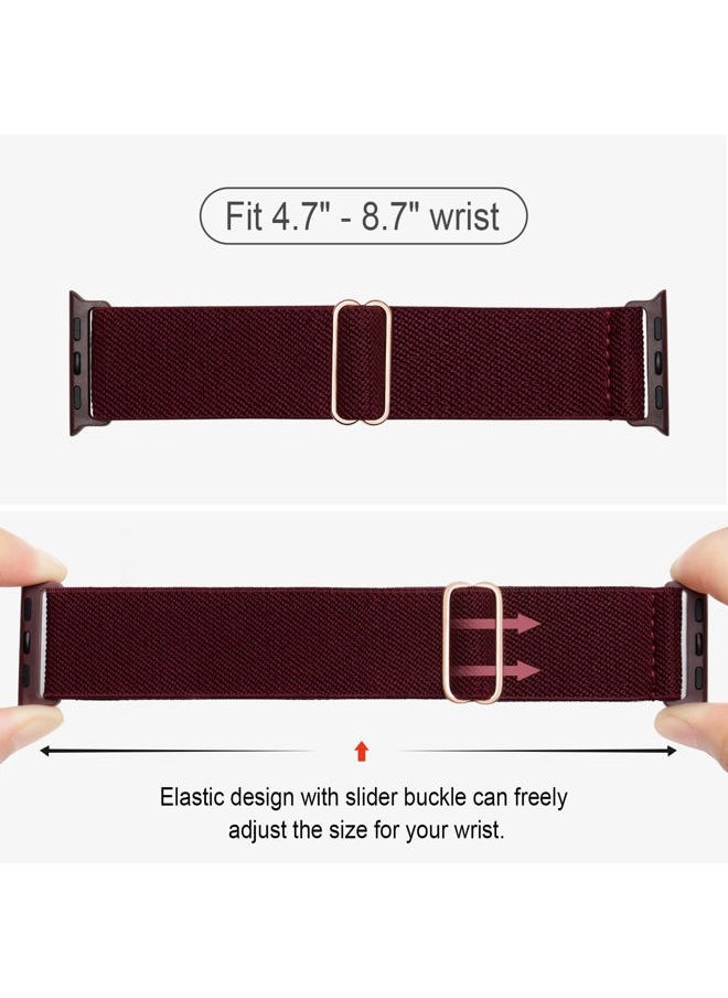 CCnutri - Stretchy Nylon Solo Loop Bands Compatible with Apple Watch 38mm 40mm 41mm 42mm 44mm 45mm 46mm 49mm, Sport Elastic Wristbands Women Men Straps for iWatch Series 10/9/8/7/6/5/4/3/2/1/SE 2/Ultra/Ultra 2 - Image 1