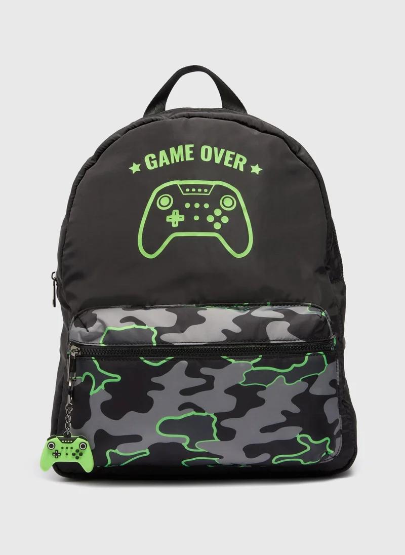 Matalan Kids Khaki Gamer Backpack