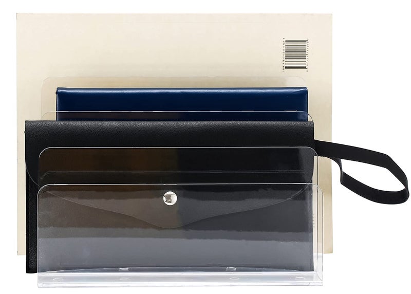Sooyee File Organizer for Desk, Mail Organizer Countertop,4-Section File Holder for Home Office,Book Organizer,Acrylic Desk Organizer for Letter, Document, Notebook, Binder, Purse, Palette,Clear - Image 3