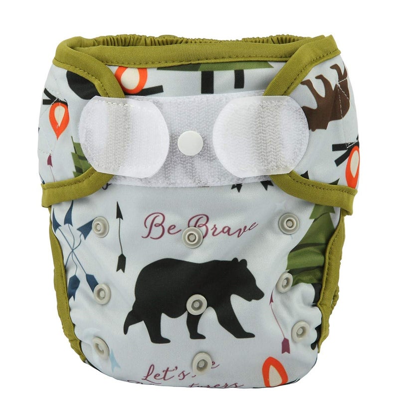 Sigzagor Baby Cloth Diaper Cover Nappy Hook and Loop Double Gusset for Boys Be Brave