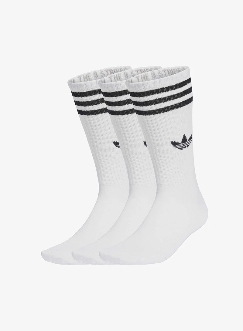 3 Pack 3-Stripes High Crew Socks
