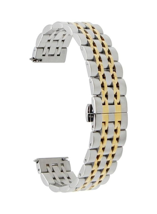 NIBEMINENT Seven Stainless Steel Straps 22mm For Huawei Watch GT2e and GT2 Gold  - Image 1