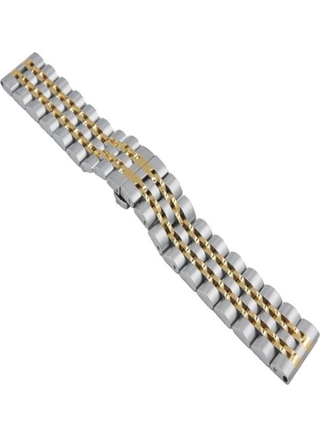 NIBEMINENT Seven Stainless Steel Straps 22mm For Huawei Watch GT2e and GT2 Gold  - Image 2