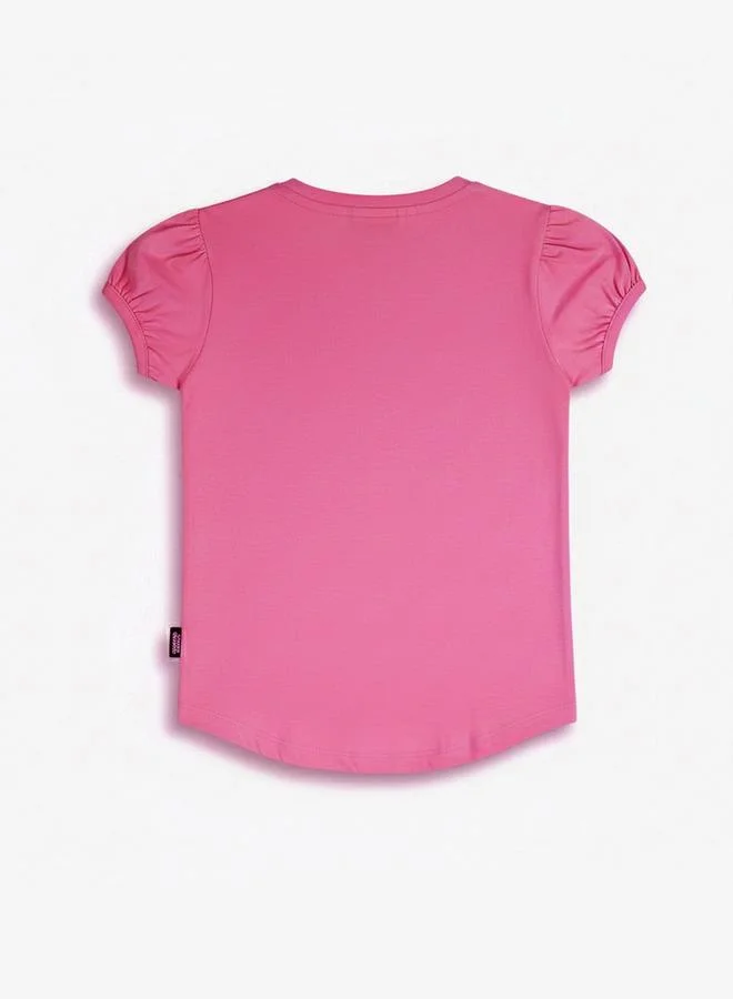 Looney Tunes Graphic Print Round Neck Fashion T-shirt