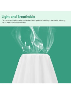 KASTWAVE طقم بياضات فندقية disposable للسفر: يتضمن 1 غلاف لحاف، و1 ملاءة، و2 كيس وسادة - مريح، صحي وسهل الحمل (2 عبوة)  - Image 3