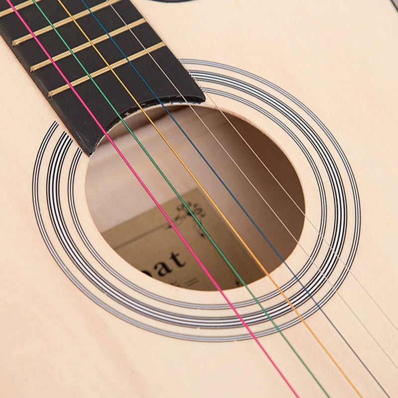 Megarya 38'' Full Size Adult 6 Strings Cutaway Folk Acoustic Guitar for Students Beginners (Sunset) - Image 3