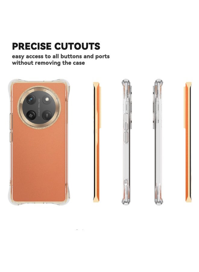 IDEWEI Honor X9C 5G Case, Designed for Honor X9c Case with Four Corner Anti-Fall Airbags, Slim Flexible TPU Rubber Soft Silicone Anti Slip Case Cover Fit for Honor X9c 5G 6.78 inch,  Clear  - Image 4