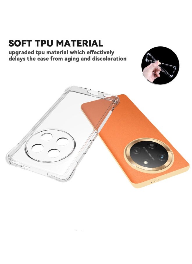 IDEWEI Honor X9C 5G Case, Designed for Honor X9c Case with Four Corner Anti-Fall Airbags, Slim Flexible TPU Rubber Soft Silicone Anti Slip Case Cover Fit for Honor X9c 5G 6.78 inch,  Clear  - Image 3