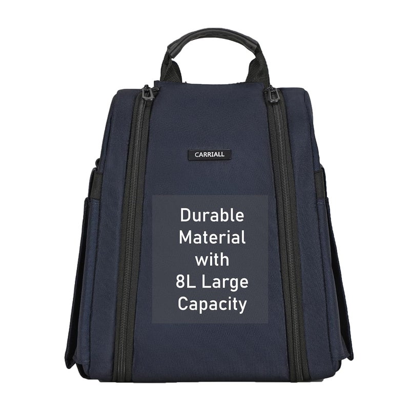 Carriall Navy Meal BagTiffin Bag for Office College School Picnic Reusable WaterResistant Lunch Box Cover Bag Only 8L Capacity Storage Gifting for MenWomen Kids BoysGirls - Image 1