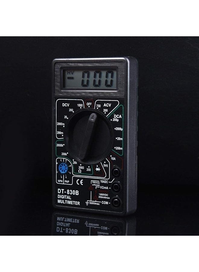 Professional Digital Multimeter Volt-Meter Ammeter Ac Dc Ohm Amp Diode Tester - Black - Image 3