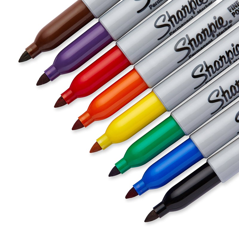 Sharpie 30078 Permanent Markers, Fine Point, Classic Colors, 8 Count (Assorted) - Image 5