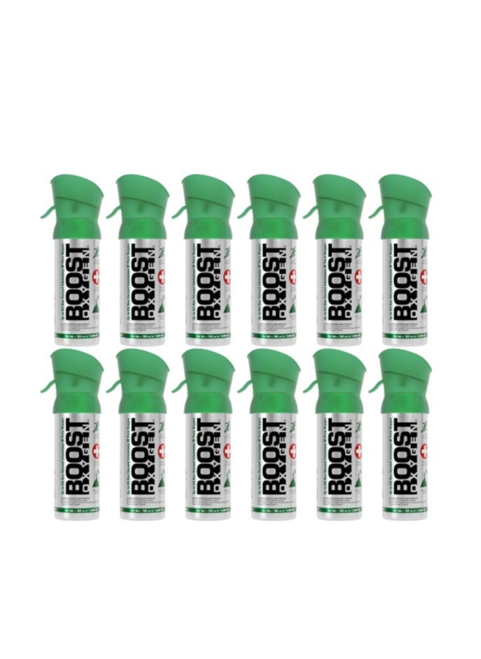 Boost Oxygen Pocket Size Natural 3 Liter Canister | Respiratory Support for Aerobic Recovery, Altitude, Performance and Health (12 Pack) - Image 1