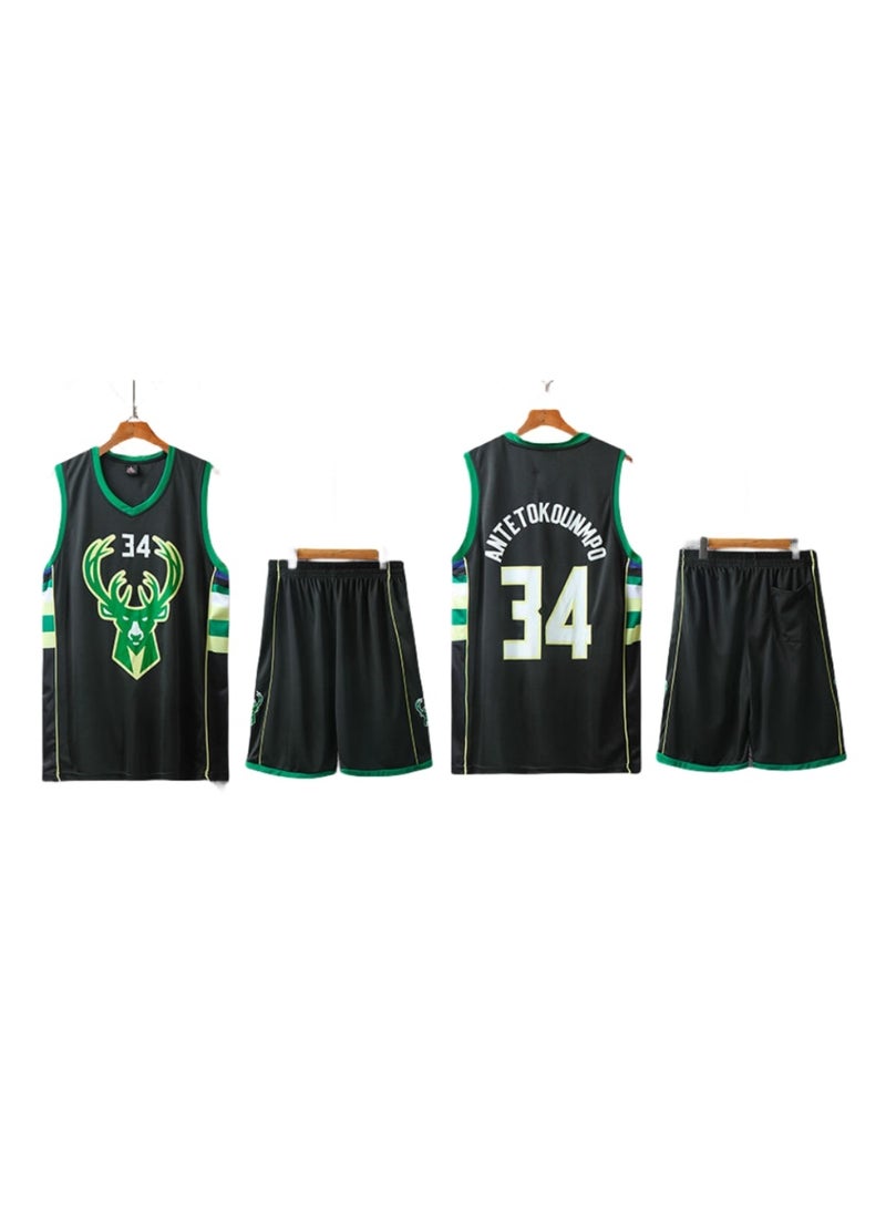 M MIAOYAN Milwaukee Bucks Giannis Antetokounmpo Kids Basketball Jersey 