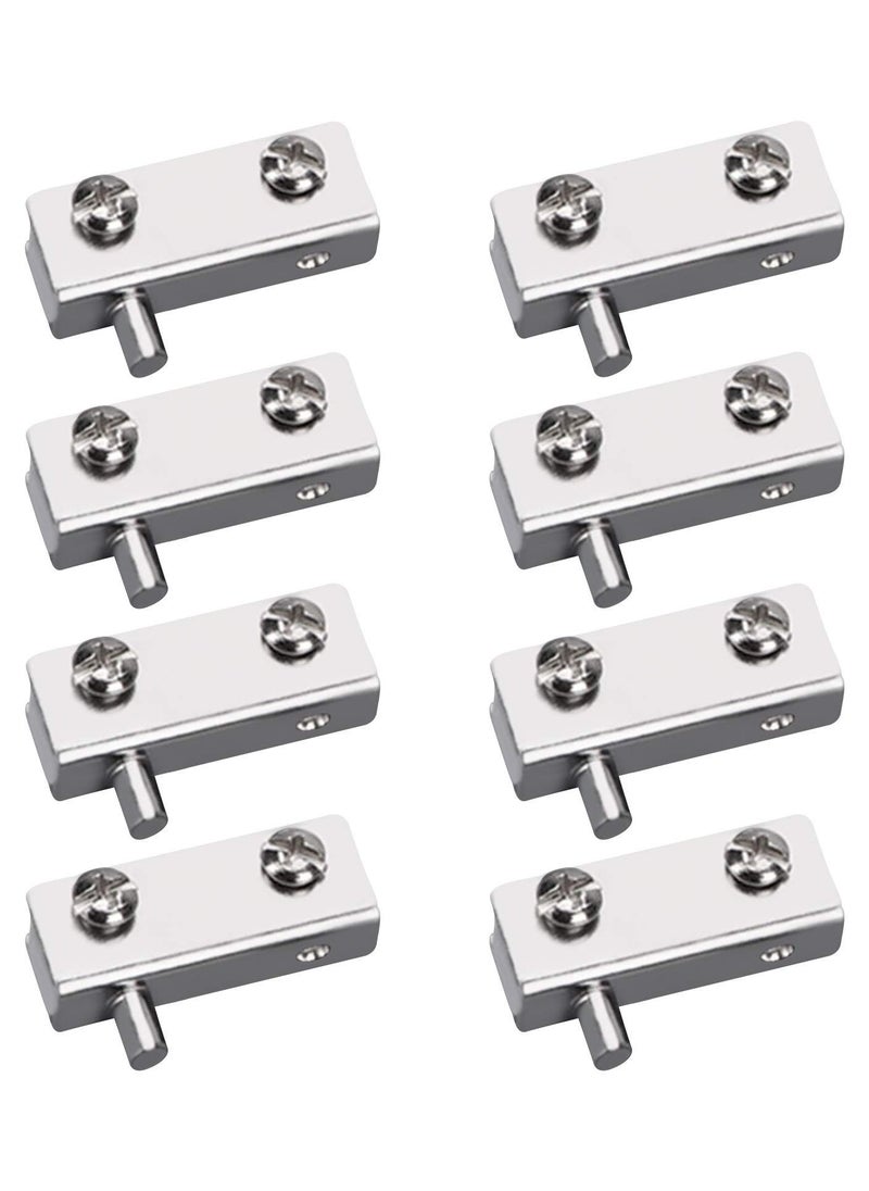 Y&D Glass Door Hinge, 8Pcs Iron Pivot No Drilling Fit for 3-6mm Free-Swinging  - Image 1